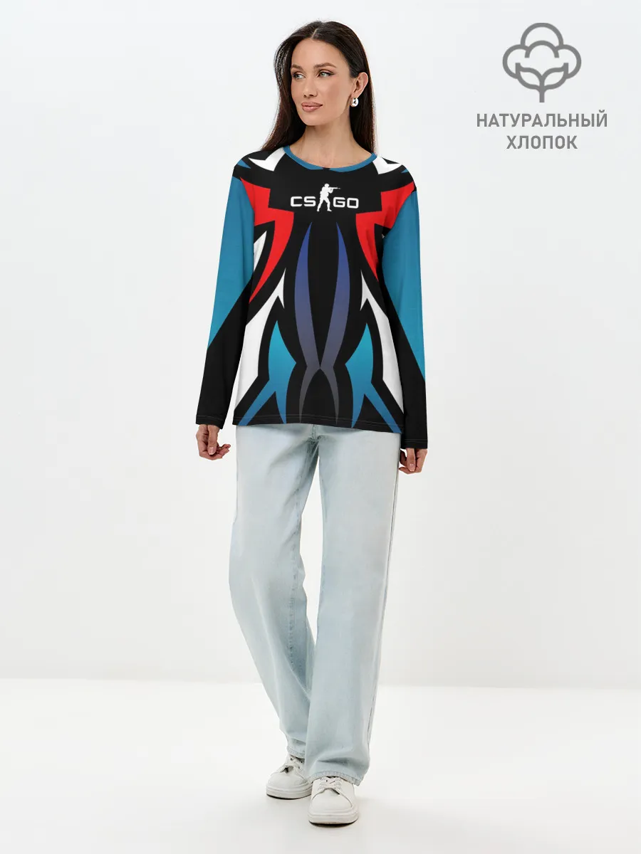 Лонгслив женский. Хлопок / Counter Strike Gaming Gear