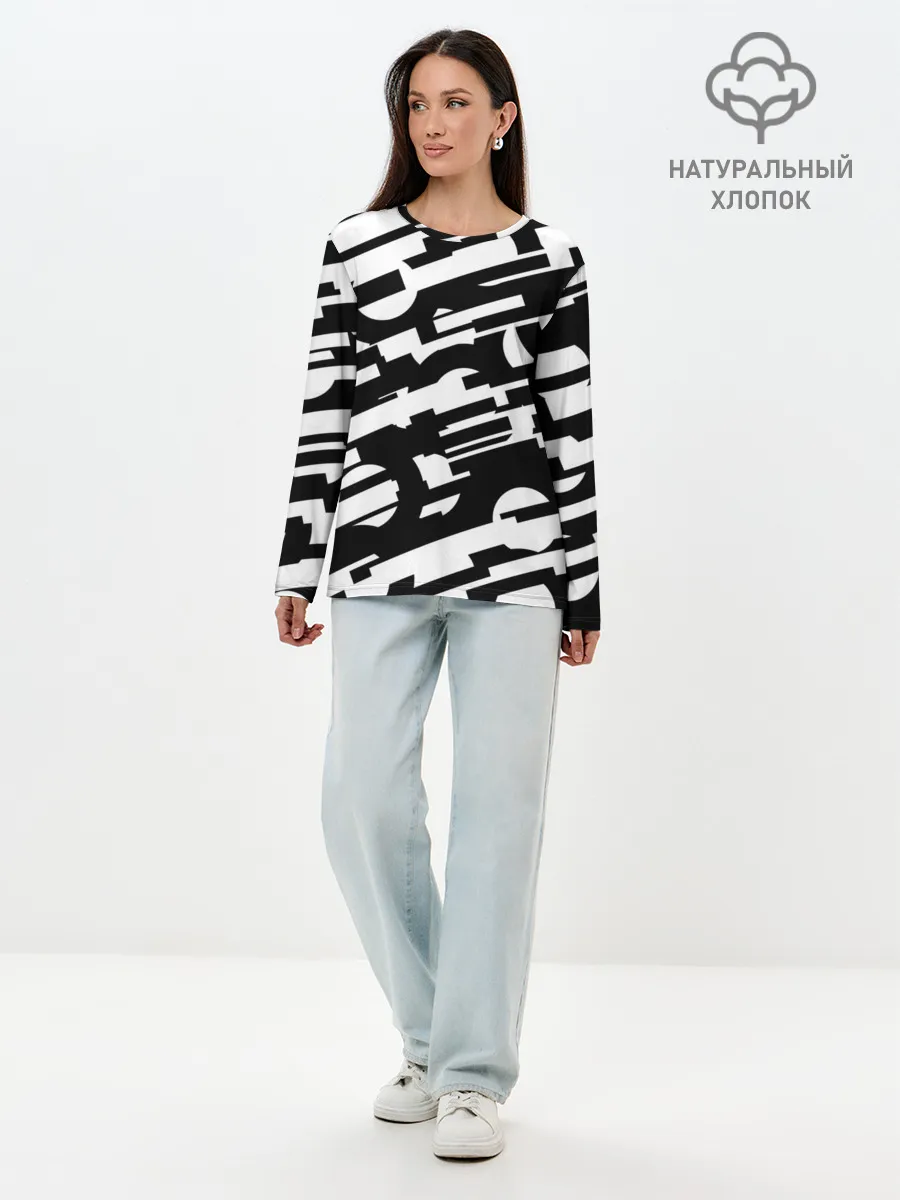 Лонгслив женский. Хлопок / ФАНТАСТИКА КОСМОС