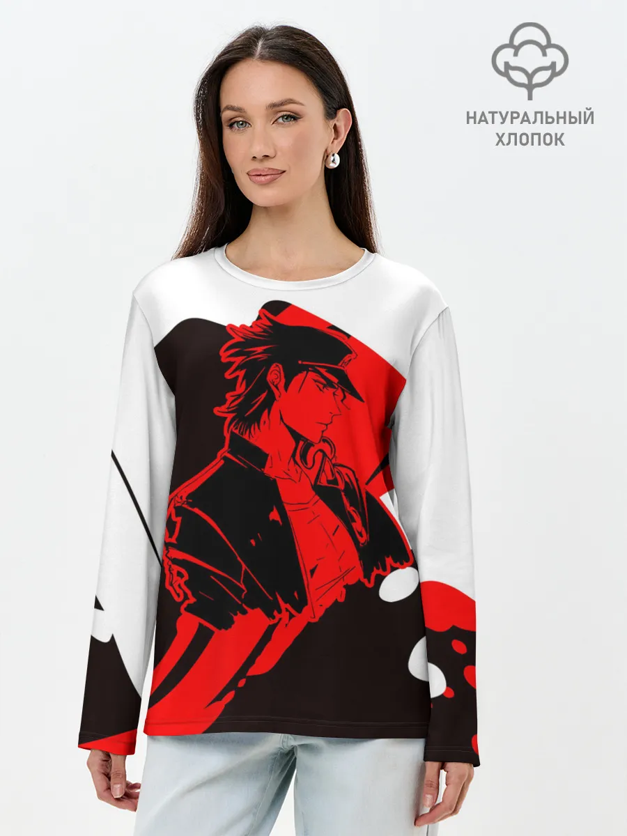 Лонгслив женский. Хлопок / Приключения ДжоДжо