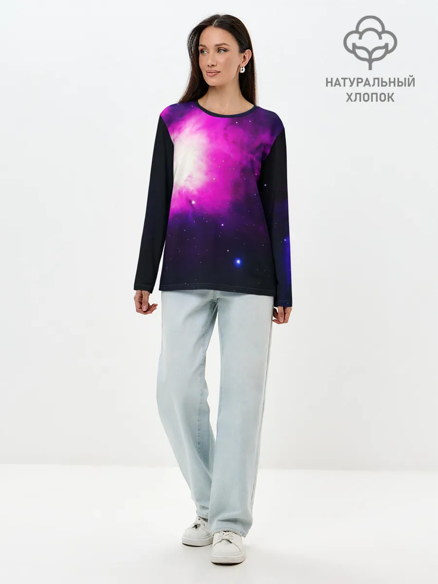 Лонгслив женский. Хлопок / Space