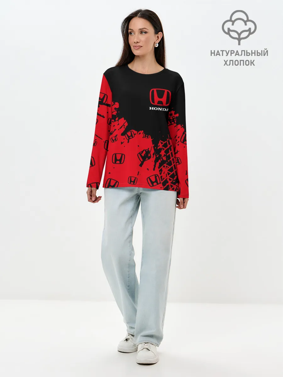 Лонгслив женский. Хлопок / HONDA / ХОНДА