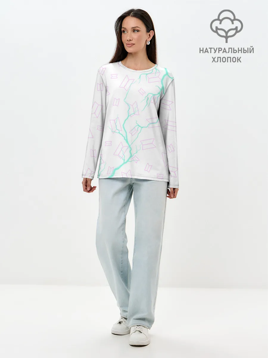 Лонгслив женский. Хлопок / BTS / БТС