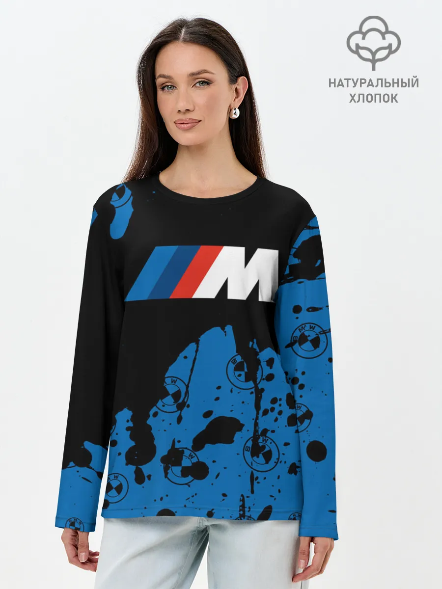 Лонгслив женский. Хлопок / BMW / БМВ
