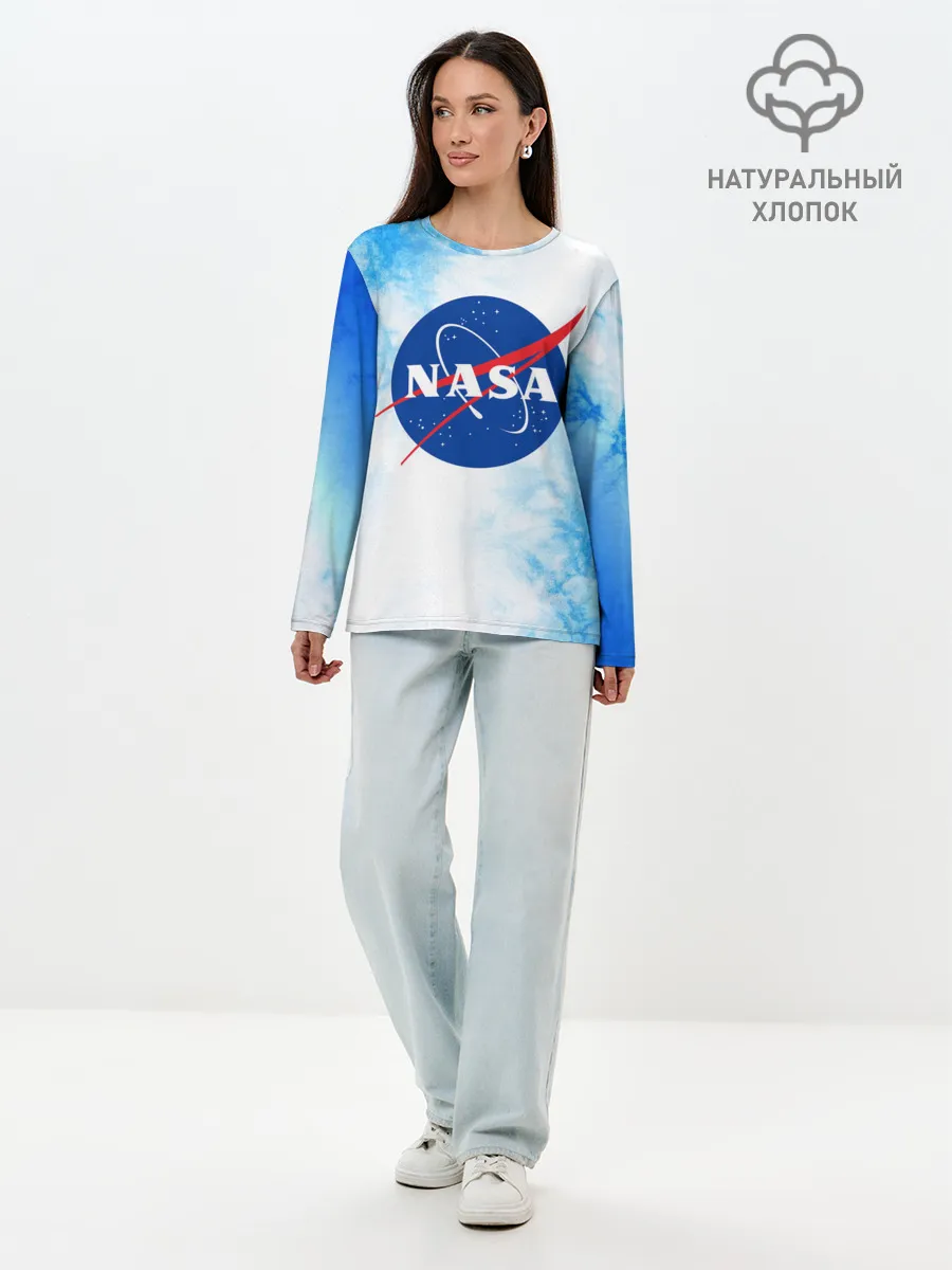 Лонгслив женский. Хлопок / NASA / НАСА