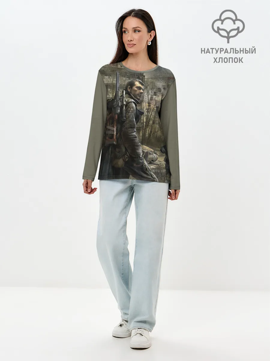 Лонгслив женский. Хлопок / S.T.A.L.K.E.R. Припять зовет