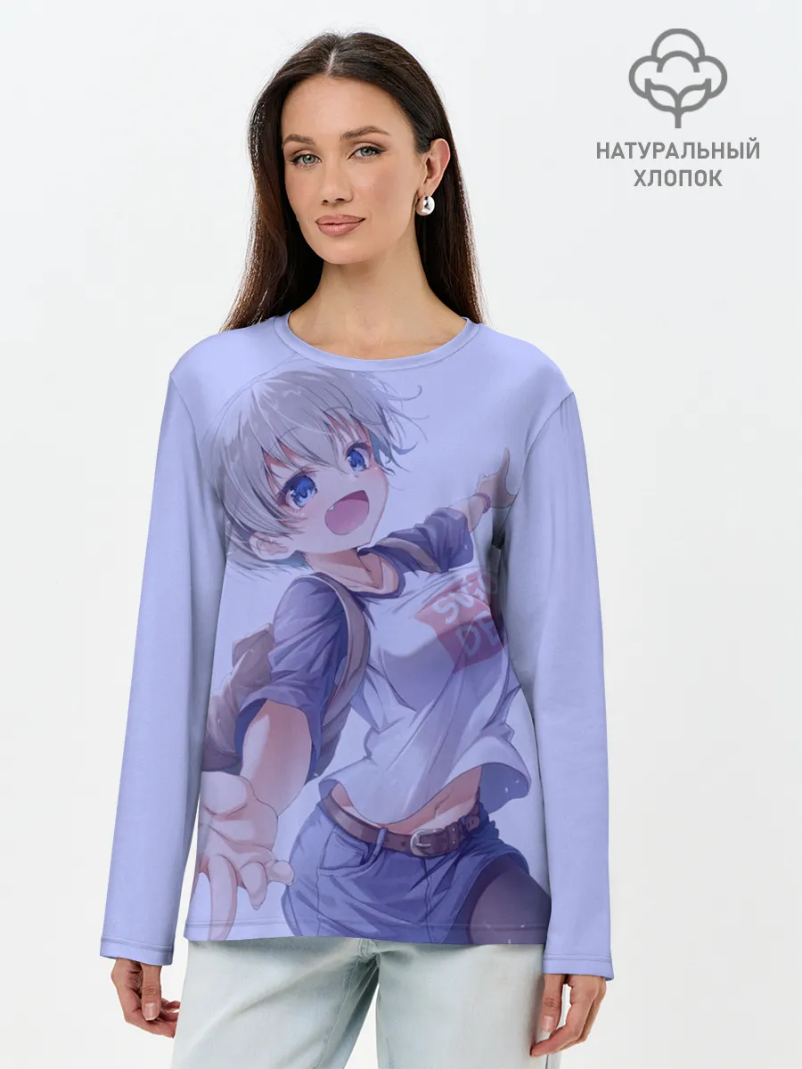 Лонгслив женский. Хлопок / Хана Удзаки