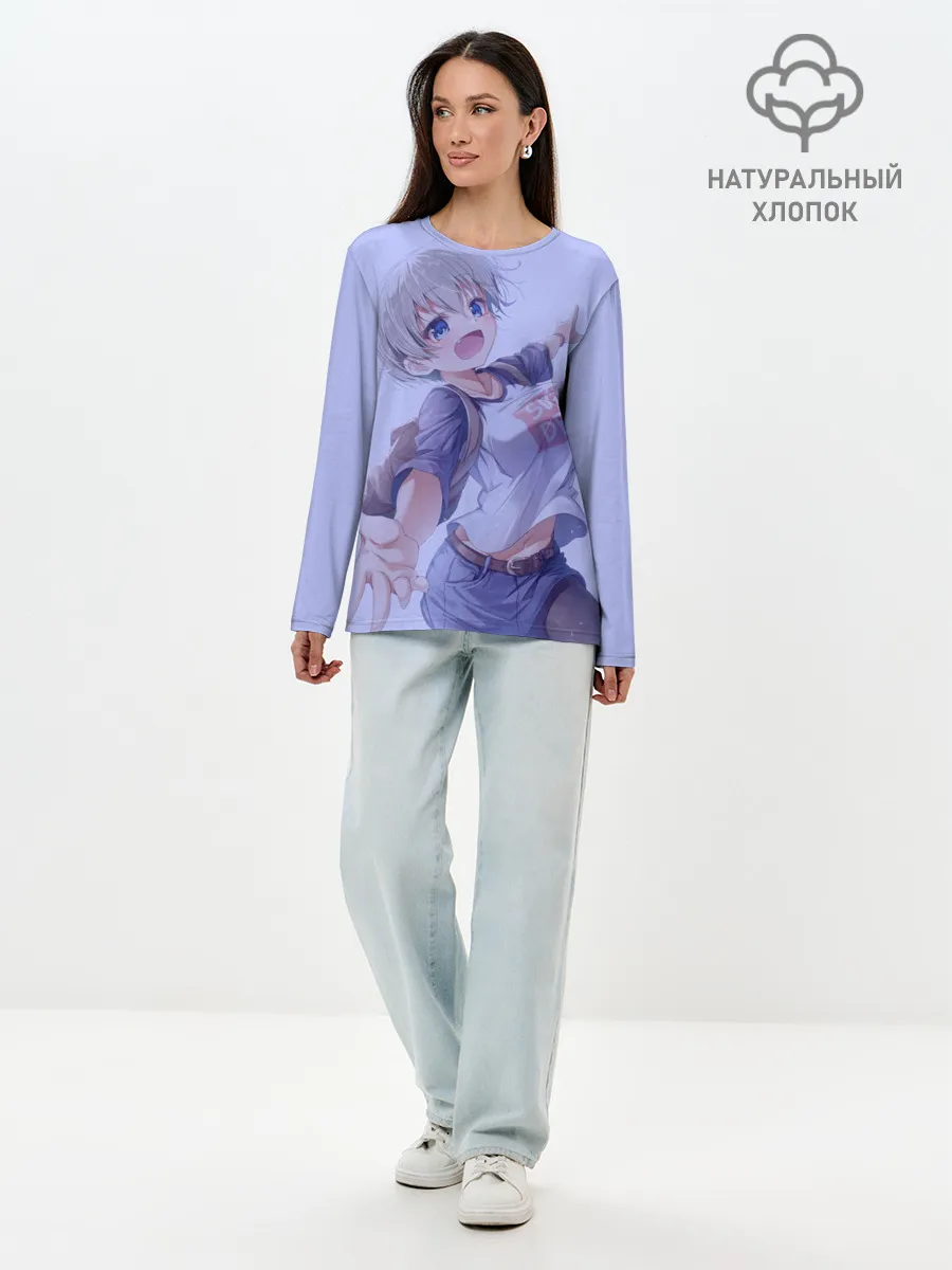 Лонгслив женский. Хлопок / Хана Удзаки