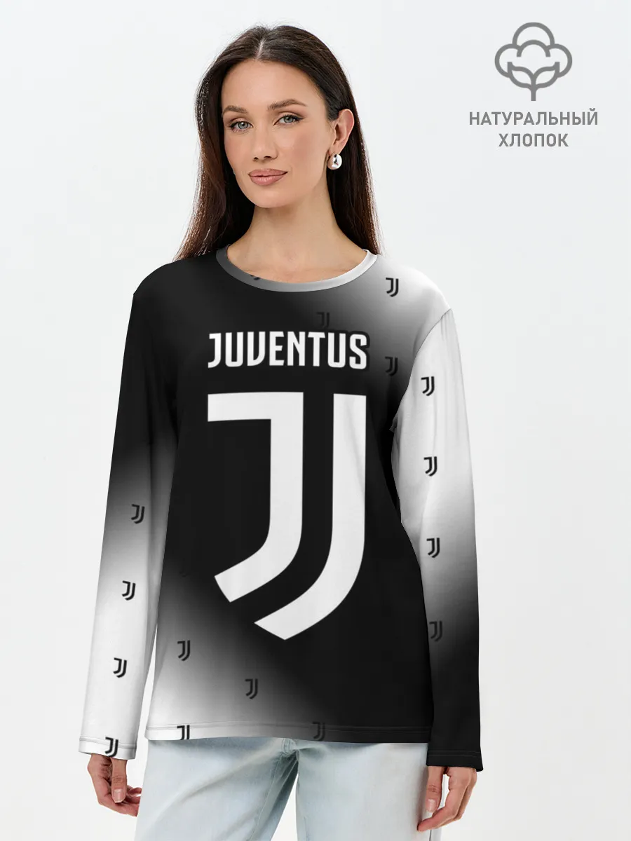 Лонгслив женский. Хлопок / JUVENTUS / ЮВЕНТУС