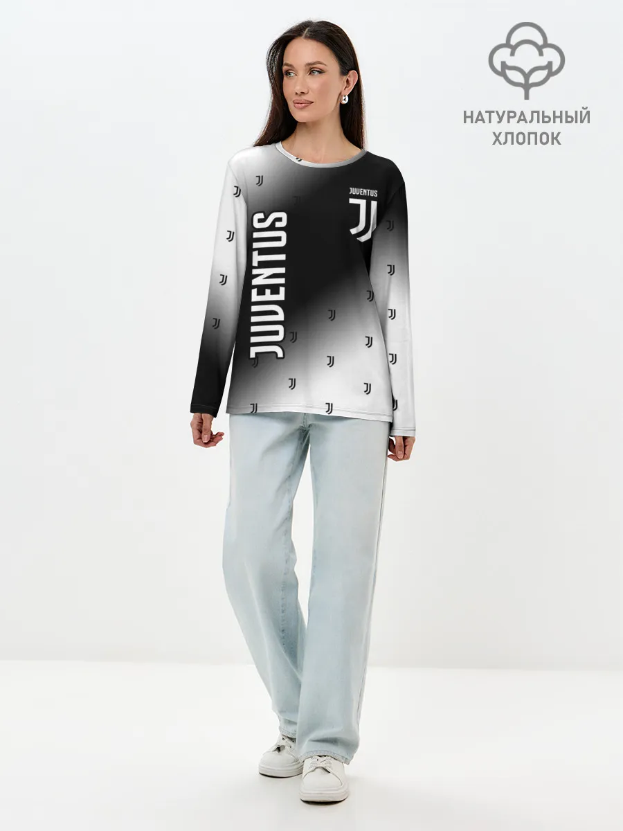 Лонгслив женский. Хлопок / JUVENTUS / ЮВЕНТУС