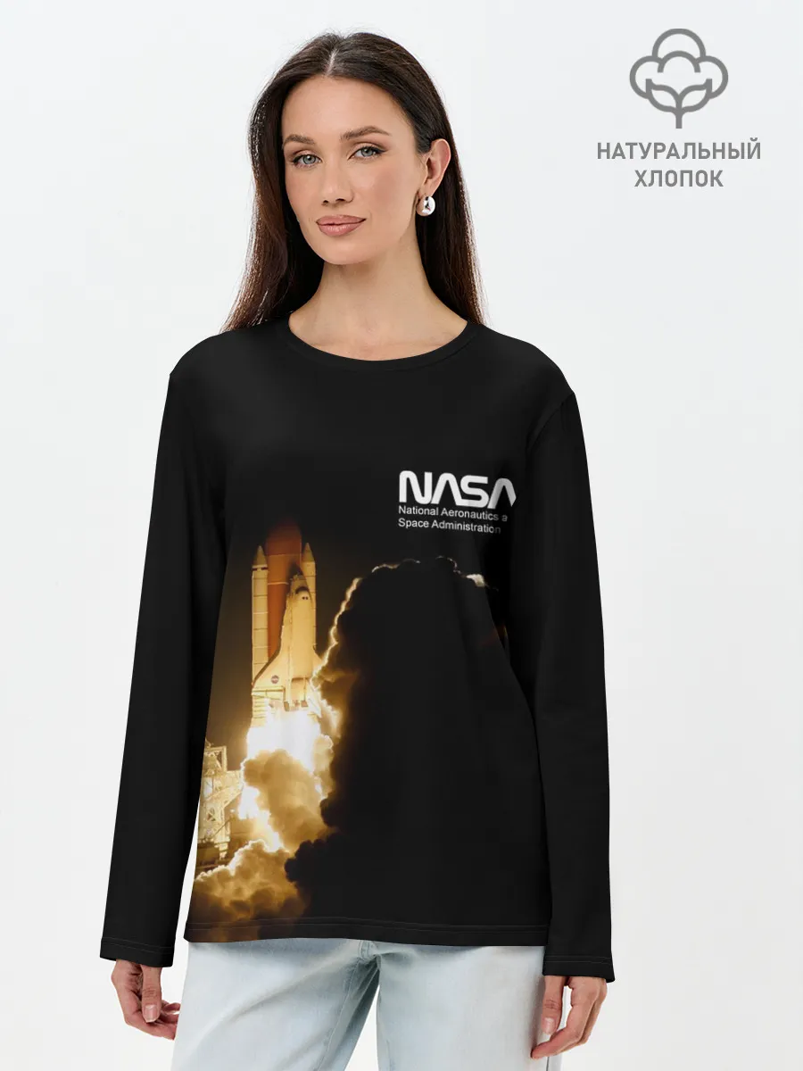 Лонгслив женский. Хлопок / NASA
