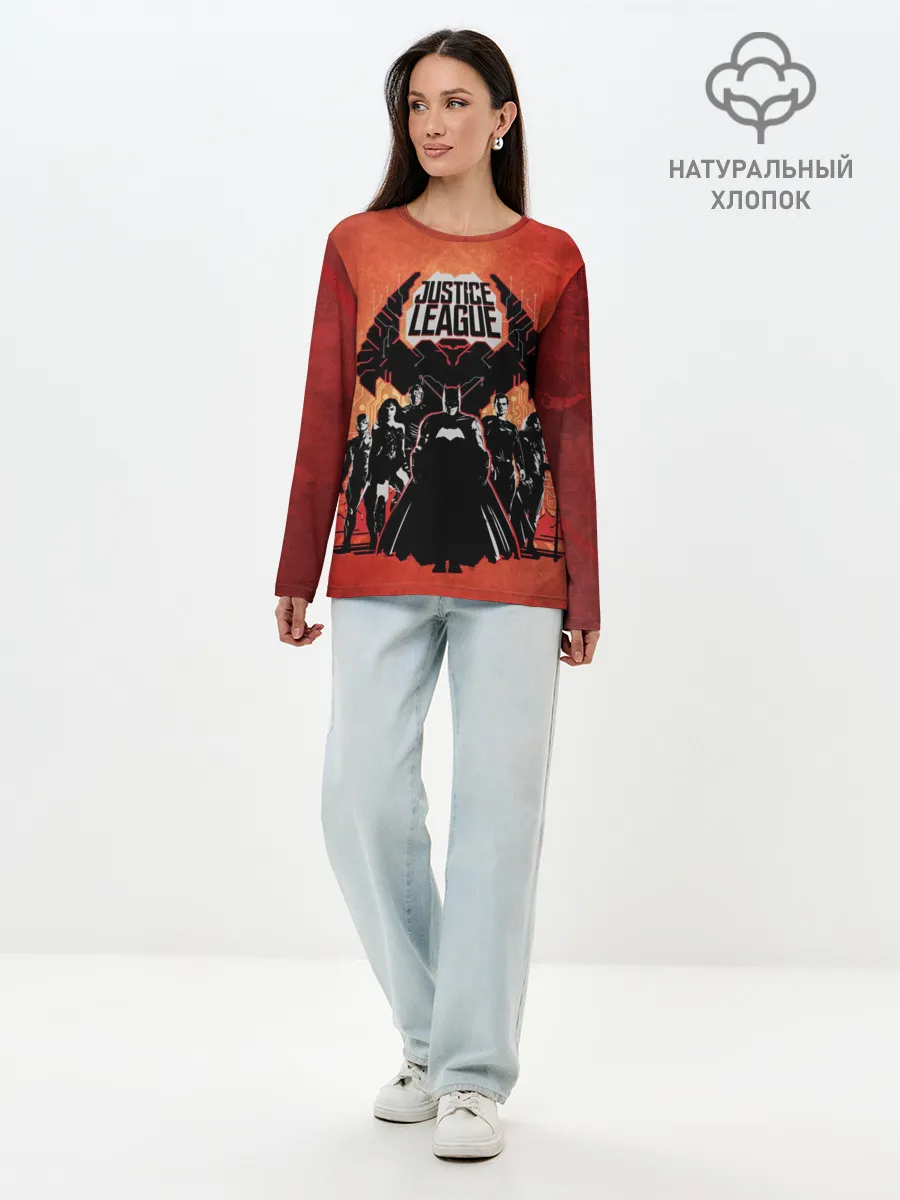 Лонгслив женский. Хлопок / Justice League