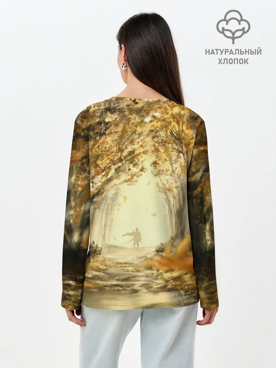 Лонгслив женский. Хлопок / Ghost of Tsushima