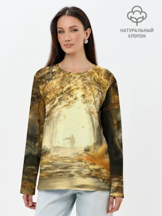 Лонгслив женский. Хлопок / Ghost of Tsushima