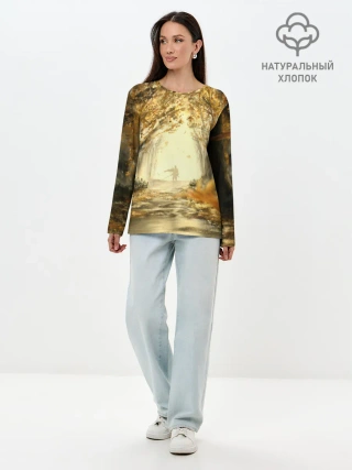 Лонгслив женский. Хлопок / Ghost of Tsushima