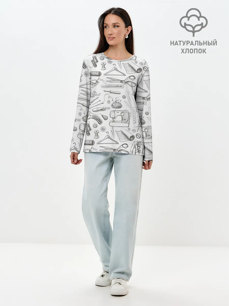 Лонгслив женский. Хлопок / для швеи