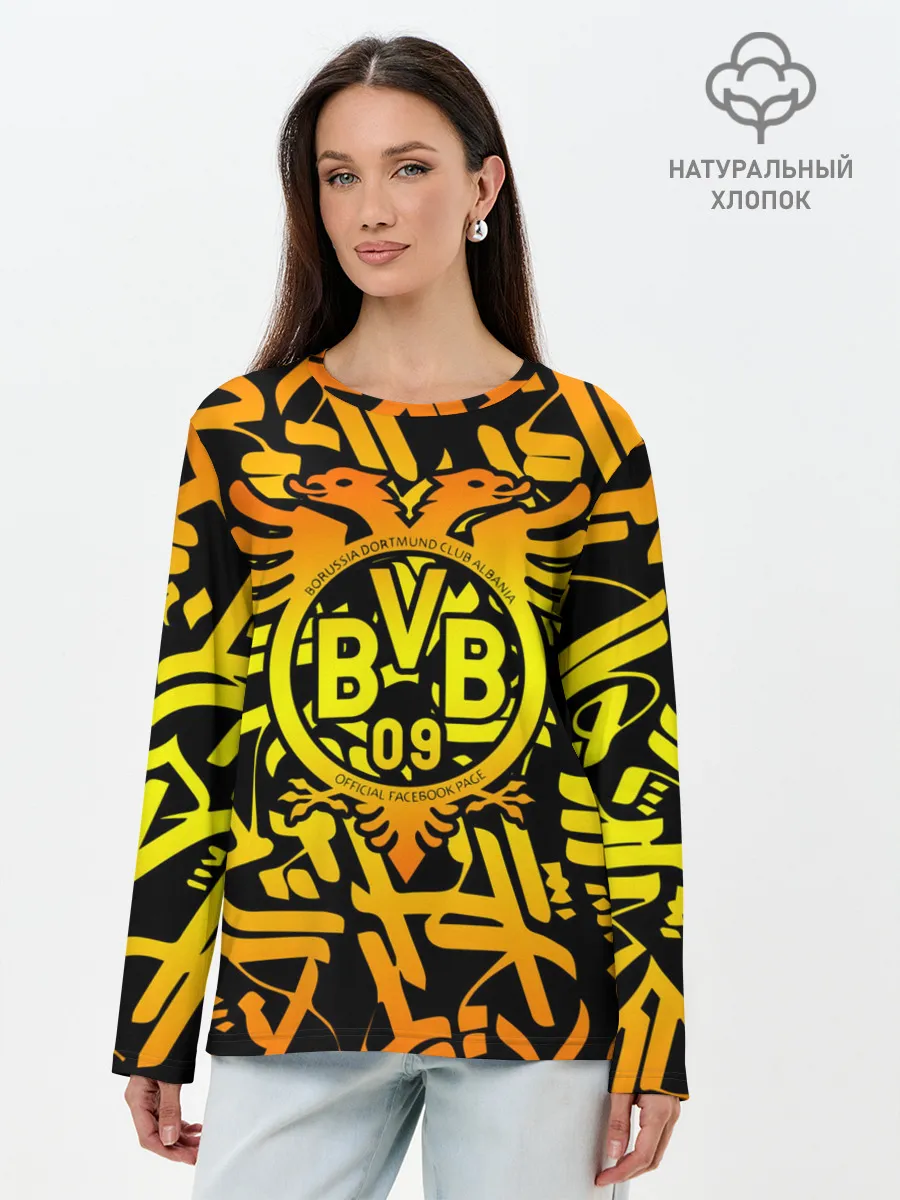 Лонгслив женский. Хлопок / FC Borussia