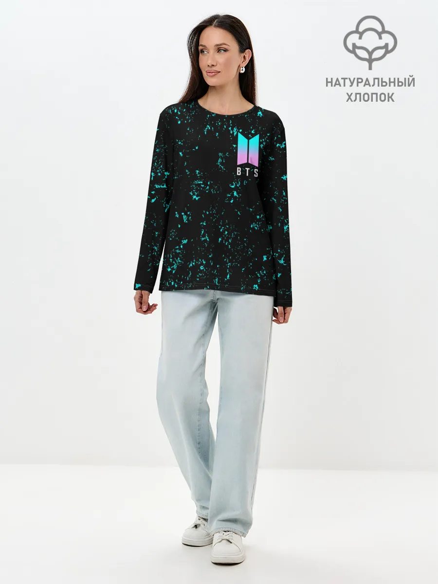 Лонгслив женский. Хлопок / BTS / БТС