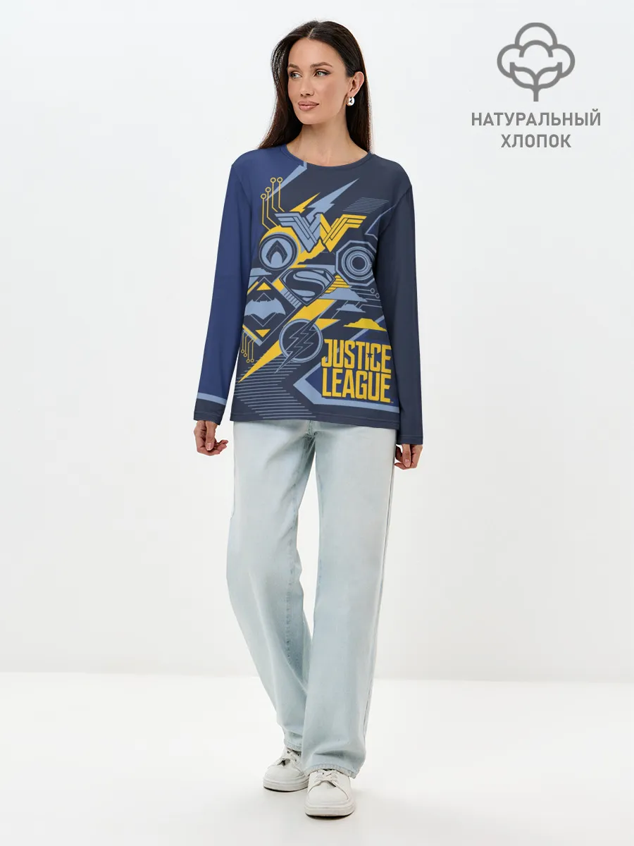 Лонгслив женский. Хлопок / Justice League