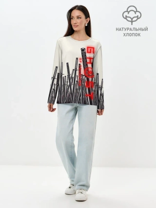 Лонгслив женский. Хлопок / Призрак Цусимы