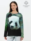 Лонгслив женский. Хлопок / Панда