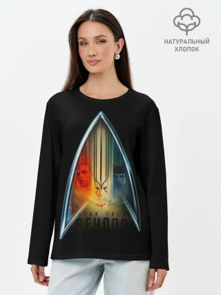 Лонгслив женский. Хлопок / Звездный путь