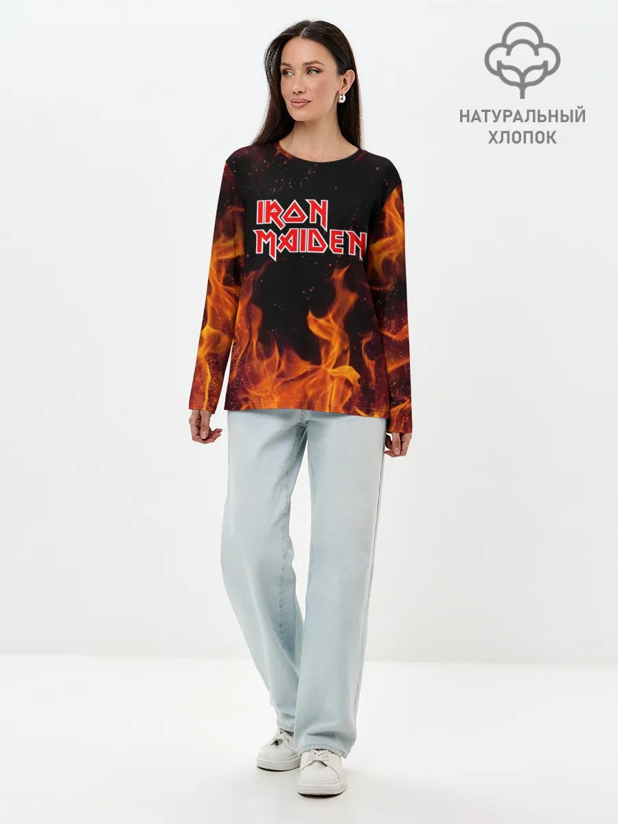Лонгслив женский. Хлопок / Iron Maiden