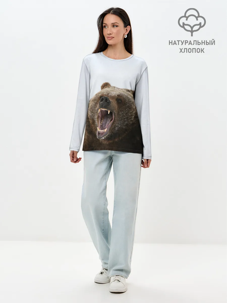 Лонгслив женский. Хлопок / Bear