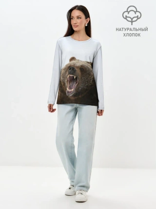Лонгслив женский. Хлопок / Bear