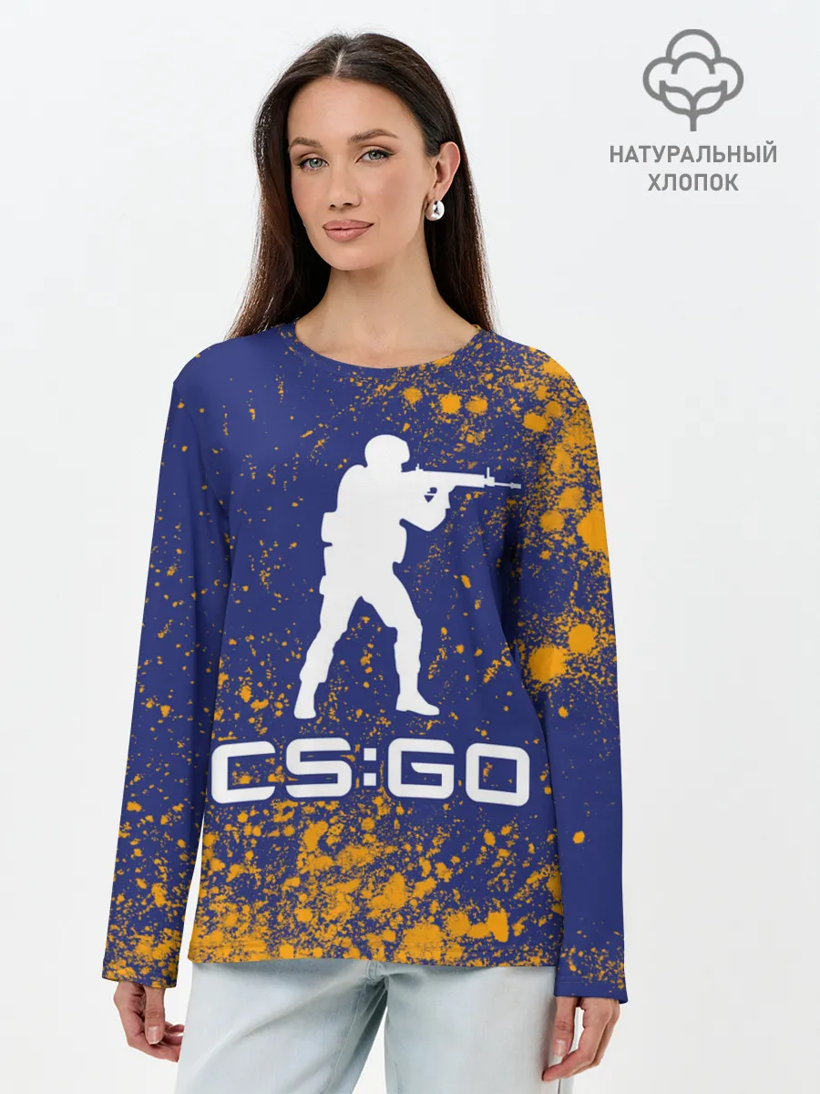 Лонгслив женский. Хлопок / CS GO | КС ГО