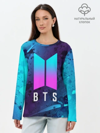 Лонгслив женский. Хлопок / BTS / БТС