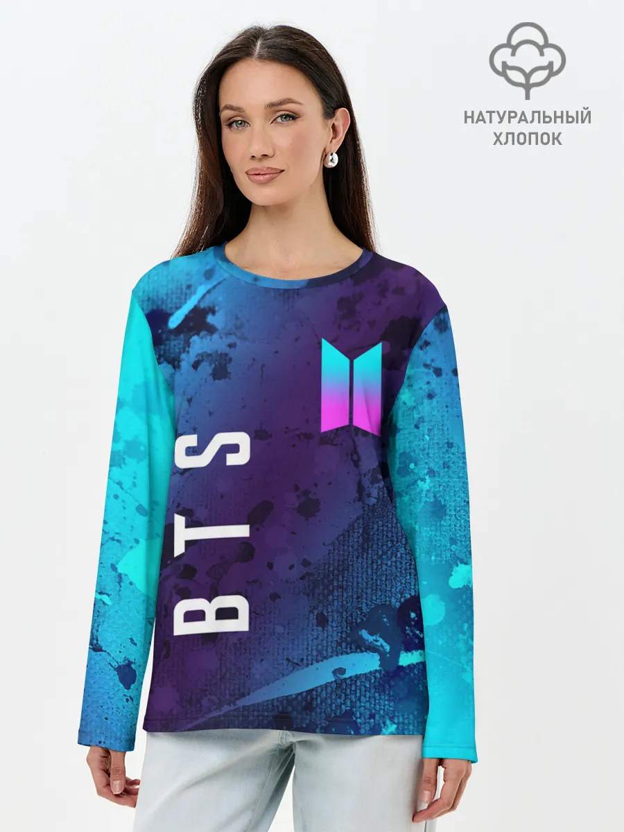 Лонгслив женский. Хлопок / BTS / БТС