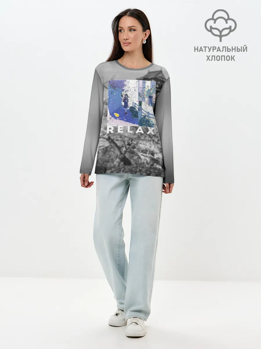 Лонгслив женский. Хлопок / Relax