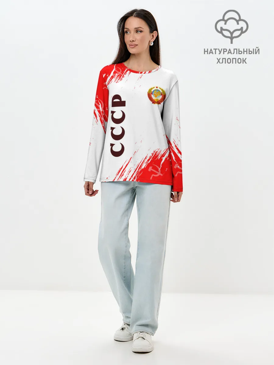 Лонгслив женский. Хлопок / СССР / USSR