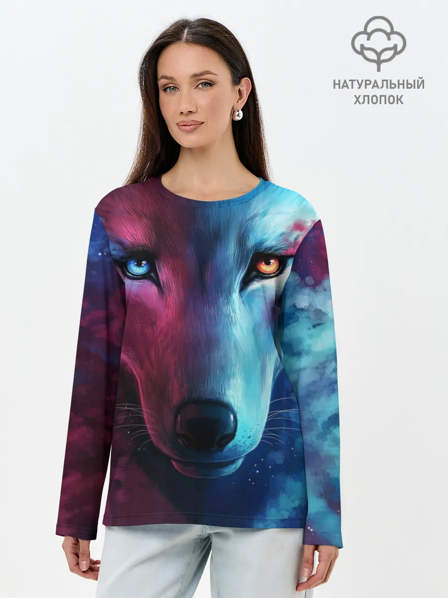 Лонгслив женский. Хлопок / ВЗГЛЯД ВОЛКА