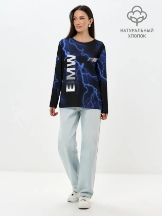 Лонгслив женский. Хлопок / BMW