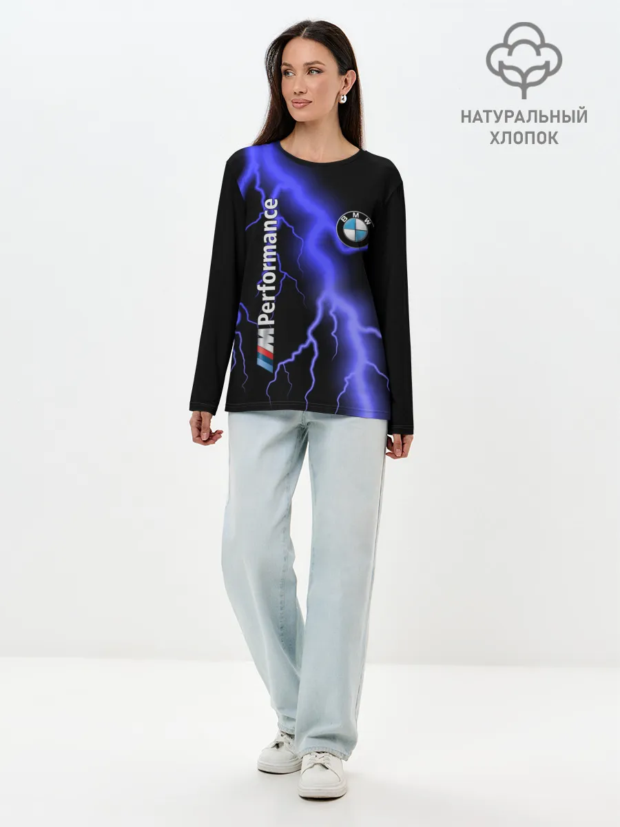 Лонгслив женский. Хлопок / BMW