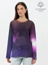 Лонгслив женский. Хлопок / Космические туманности