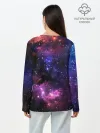 Лонгслив женский. Хлопок / Космическое небо