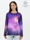 Лонгслив женский. Хлопок / Космические дали
