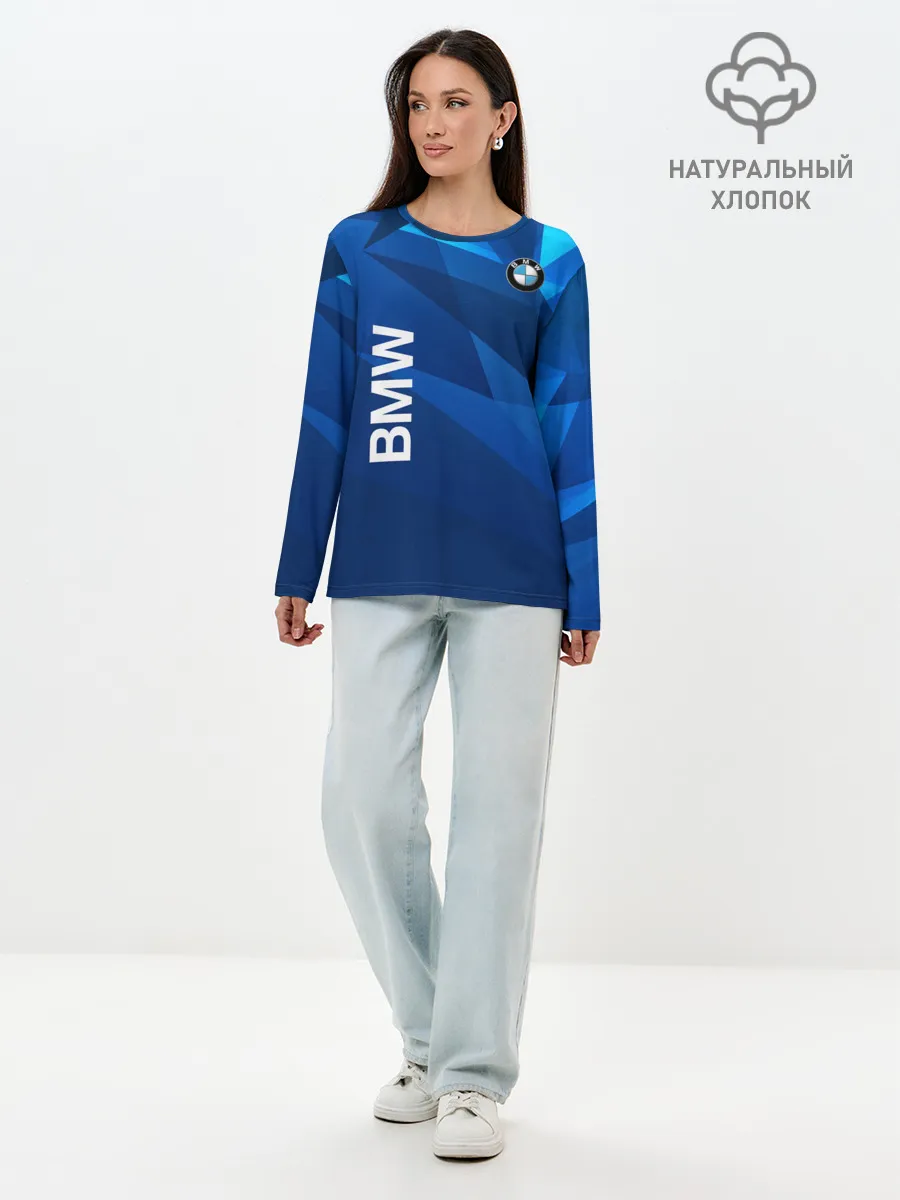 Лонгслив женский. Хлопок / BMW