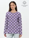 Лонгслив женский. Хлопок / Костюм в клетку