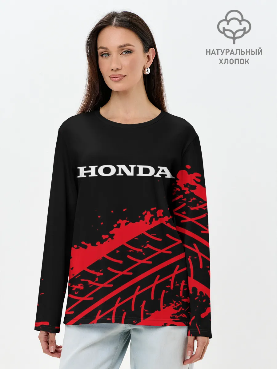 Лонгслив женский. Хлопок / HONDA / ХОНДА
