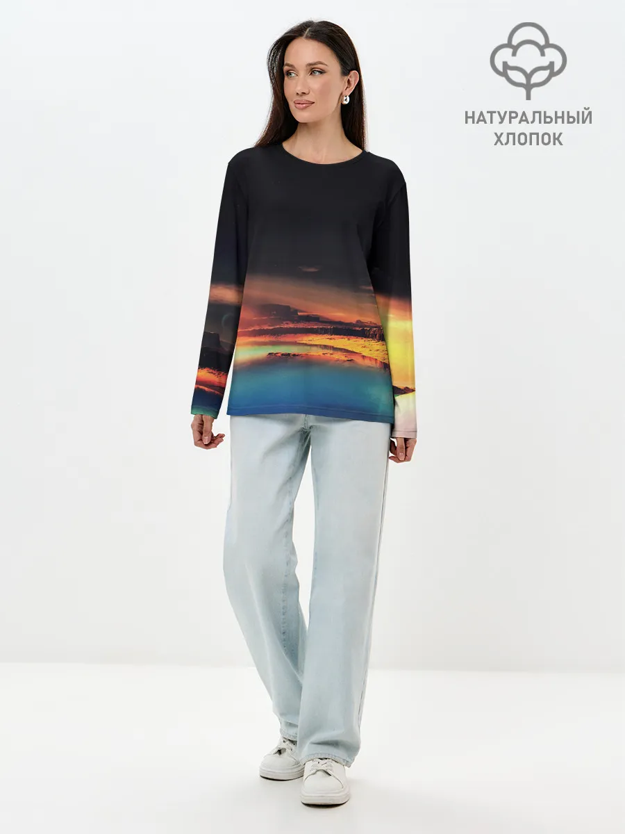 Лонгслив женский. Хлопок / Марс