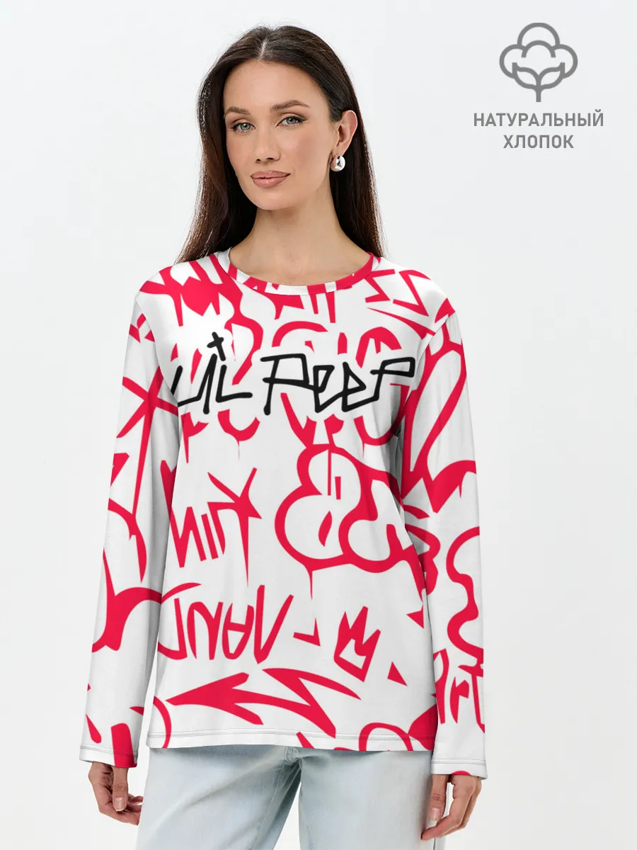 Лонгслив женский. Хлопок / Lil Peep