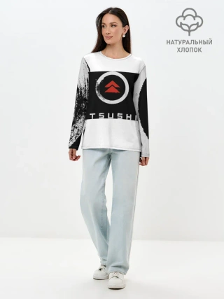 Лонгслив женский. Хлопок / Ghost of Tsushima