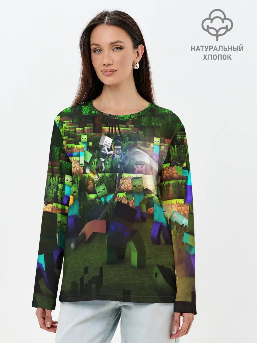 Лонгслив женский. Хлопок / КРИПЕР