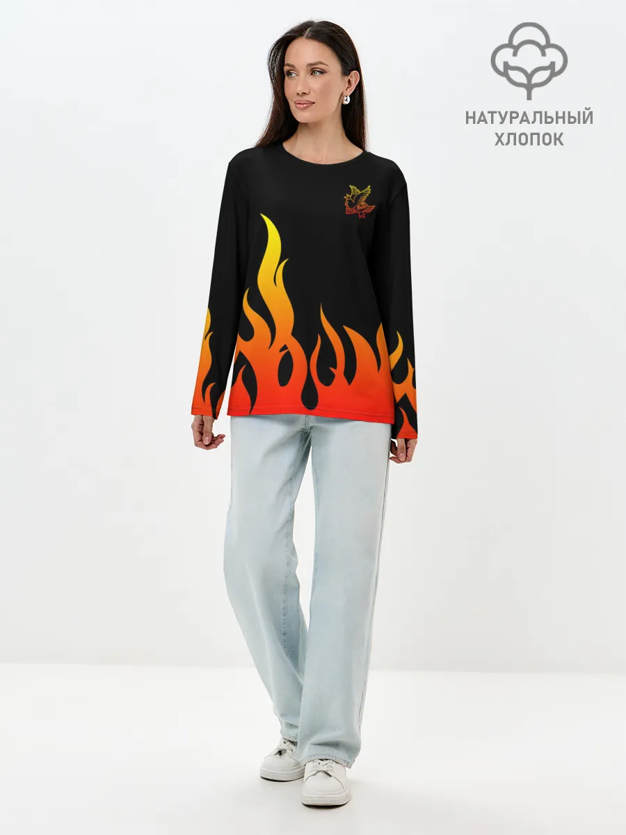 Лонгслив женский. Хлопок / Lil Peep