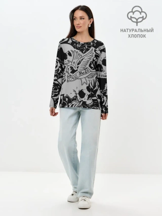 Лонгслив женский. Хлопок / Lil Peep