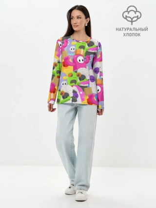 Лонгслив женский. Хлопок / Fall Guys