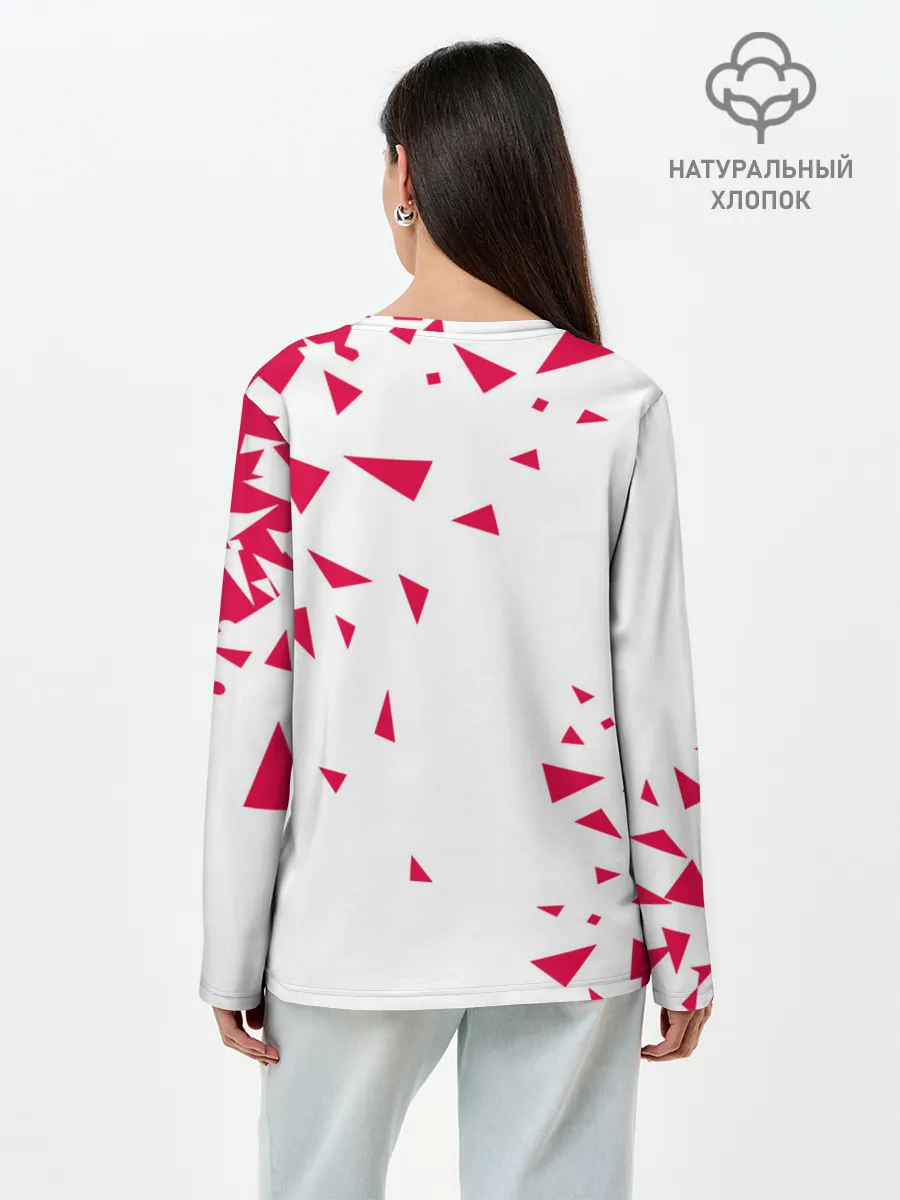 Лонгслив женский. Хлопок / Beastars треугольники